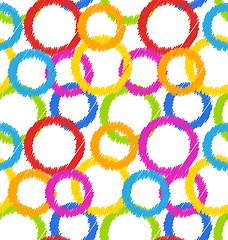 Image showing Seamless Geometric Texture, Colorful Background