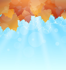 Image showing Abstract Autumn Background with Leaves