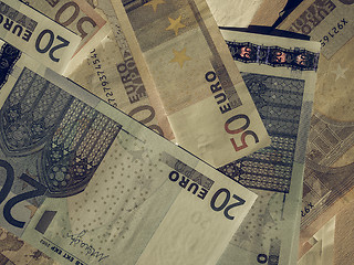 Image showing Vintage Fifty and Twenty Euro notes