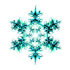 Image showing abstract snow flake