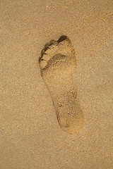 Image showing Footsteps in Sand