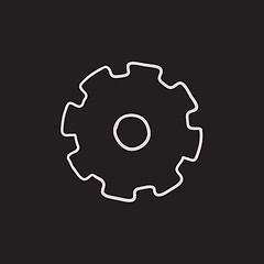 Image showing Gear sketch icon.