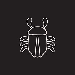 Image showing Computer bug sketch icon.