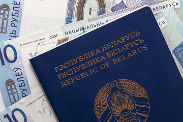 Image showing Belarusian passport and money