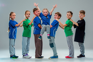 Image showing The kids dance school, ballet, hiphop, street, funky and modern dancers