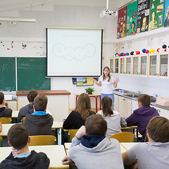 Image showing First aid resuscitation course in primary school.