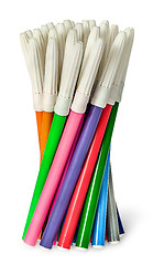 Image showing Unsorted set of colored felt pens in bunch