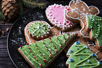 Image showing Different ginger cookies