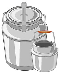 Image showing Can and flask