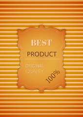 Image showing best product stamp on striped background