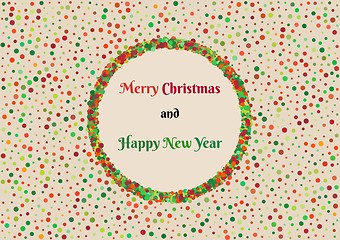 Image showing background with color dots and christmas wish