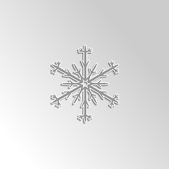 Image showing snowflake on gray gradient background