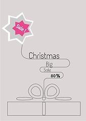 Image showing christmas special offer sale poster in flat style