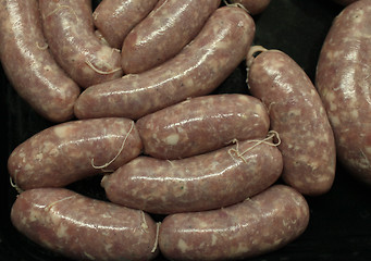 Image showing  Homemade sausages close to 