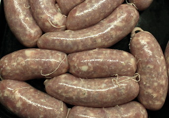 Image showing fried sausages in a pan