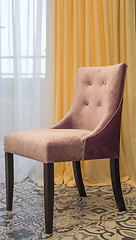 Image showing elegant chair with fabric upholstery