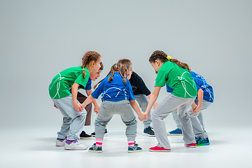 Image showing The kids dance school, ballet, hiphop, street, funky and modern dancers