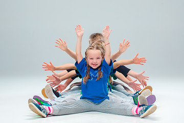 Image showing The kids dance school, ballet, hiphop, street, funky and modern dancers