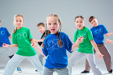 Image showing The kids dance school, ballet, hiphop, street, funky and modern dancers