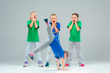 Image showing The kids dance school, ballet, hiphop, street, funky and modern dancers