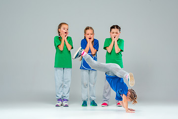 Image showing The kids dance school, ballet, hiphop, street, funky and modern dancers