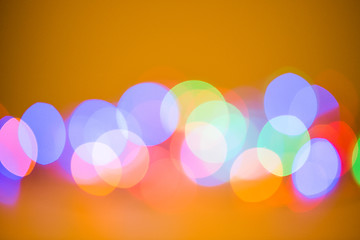 Image showing Colorful beautiful blurred bokeh background with copy space.