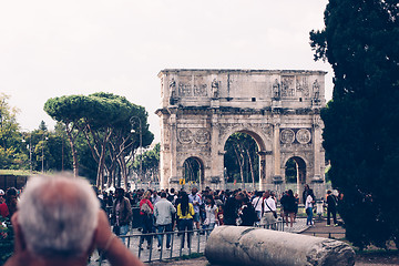 Image showing ROME, ITALY - September 23, 2015. Triumphal arch of Constantine in , 