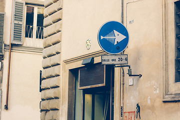 Image showing Road signs in Florence, Italy