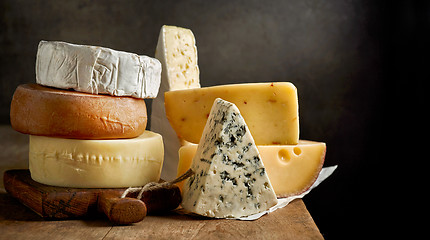 Image showing various types of cheese