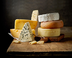 Image showing various types of cheese