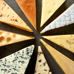 Image showing various types of cheese