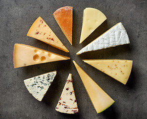 Image showing various types of cheese