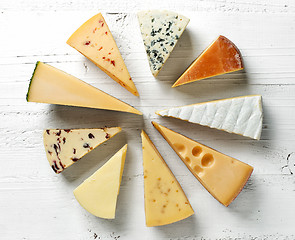 Image showing various types of cheese