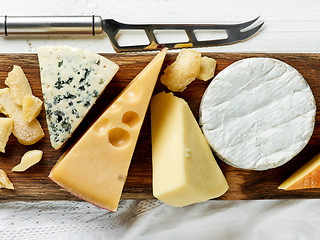 Image showing various types of cheese