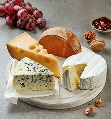 Image showing various types of cheese