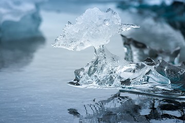 Image showing Blue icebergs closeup