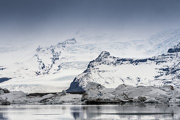 Image showing Icebergs at glacier lagoon 