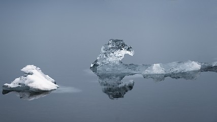 Image showing Blue icebergs closeup