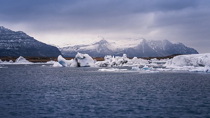 Image showing Icebergs at glacier lagoon 