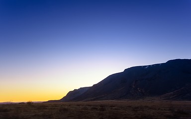 Image showing Beautiful sunset with landscape