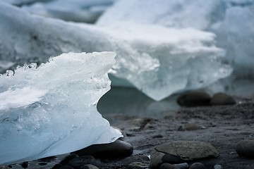 Image showing Blue icebergs closeup