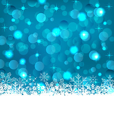 Image showing Winter frozen snowflakes background with copy space for your tex