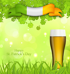 Image showing Glowing nature background  for St. Patrick\'s Day