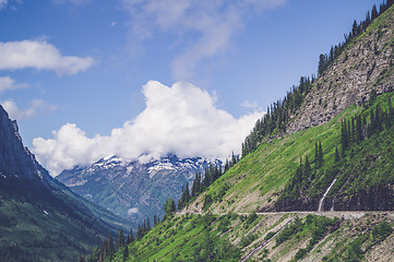 Image showing Landscape with green hills