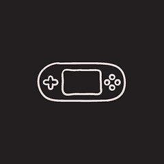 Image showing Game console gadget sketch icon.