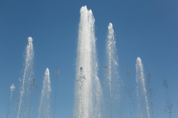 Image showing Fountain water jets