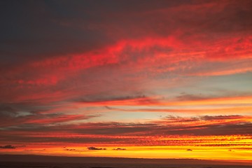 Image showing Sunset sky clouds