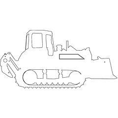 Image showing Silhouette of a heavy loaders with a ladle. illustration.