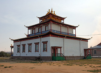 Image showing Tibetan style Mahayana Buddhist Temple Datsan in Siberian town of Ivolginsk near Ulan Ude, Russia