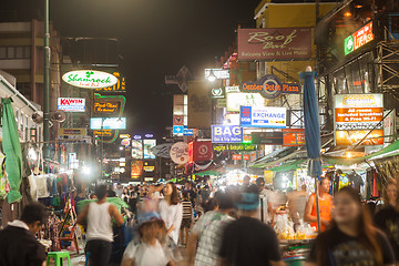 Image showing Signs along Khao San Road